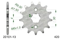 Supersprox Pinion 420 - 13Z - rough toothed 15,0/17,0