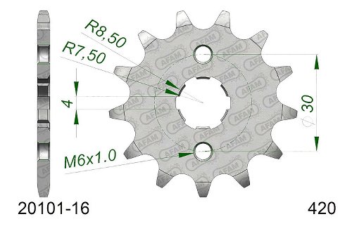 Supersprox pignon 420 - 16Z - à denture grossière 15,0/17,0