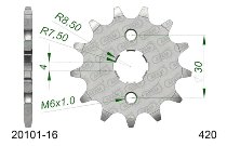 Supersprox Ritzel 420 - 16Z - grobverzahnt 15,0/17,0