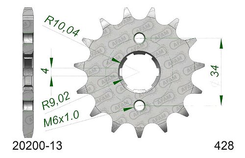 Supersprox Pinion 428 - 13Z - rough toothed 18,0/20,0