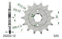 Supersprox Ritzel 520 - 12Z - grobverzahnt 18,0/20,0