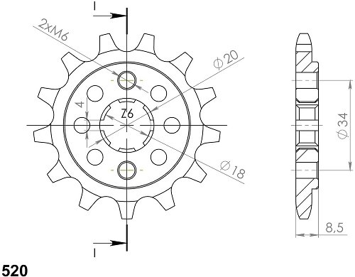 Supersprox pignone 520 - 12Z