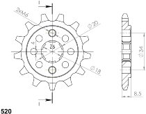 Supersprox pignon 520 - 12Z