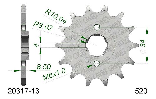 Supersprox Pinion 520 - 13Z - rough toothed 18,0/20,0