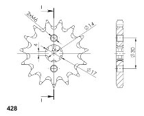 Supersprox pignone 428 - 13Z