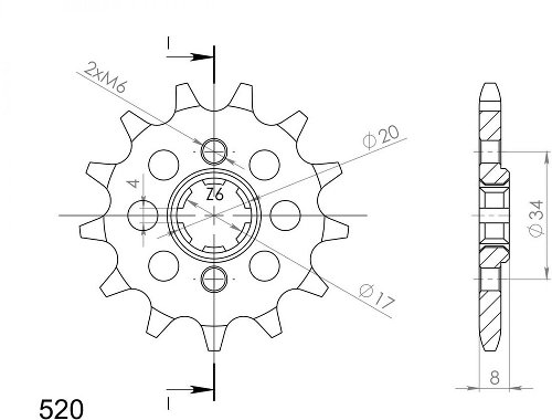 Supersprox pignone 520 - 13Z