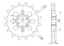 Supersprox Pinion 530 - 15Z - rough toothed 22,0/25,0