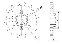 Supersprox Pinion 530 - 16Z - rough toothed 21,4/25,0