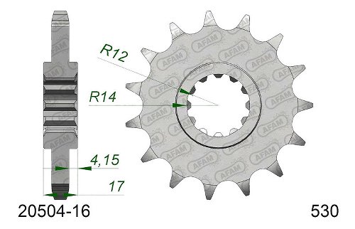 Supersprox Pinion 530 - 16Z