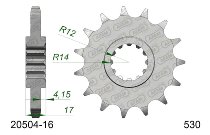 Supersprox pignone 530 - 16Z