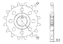 Supersprox Pinion 525 - 16Z - fine toothed 22,0/25,0