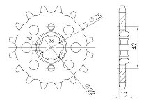 Supersprox Pinion 520 - 13Z - rough toothed 22,0/25,0