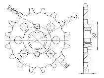 Supersprox Pinion 520 - 12Z - rough toothed 21,4/25,0