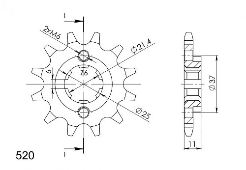 Supersprox Pinion 520 - 12Z