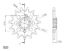 Supersprox quieto pignone 520 - 15Z - quieto, gommato