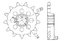 Supersprox Pinion 520 - 13Z - rough toothed 16,0/20,0