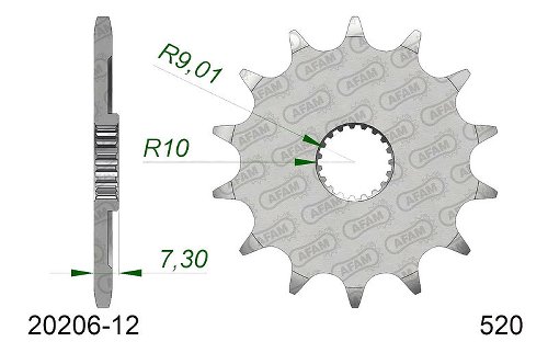 Supersprox Pinion 520 - 12Z - fine toothed 18,0/20,0