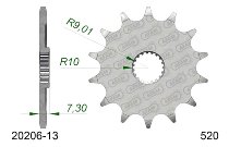 Supersprox Pinion 520 - 13Z - fine toothed 18,0/20,0