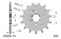 Supersprox Ritzel 520 - 13Z - grobverzahnt 17,5/20,0