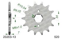 Supersprox Pinion 520 - 13Z - rough toothed 18,0/20,0