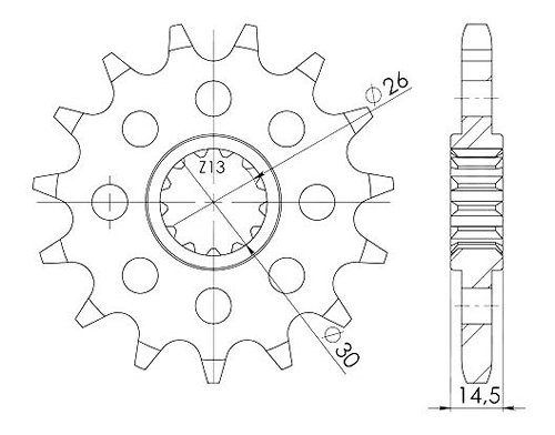 Supersprox Ritzel 630 - 15Z - feinverzahnt 26,0/30,0