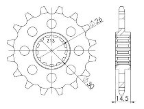 Supersprox Pinion 520 - 13Z - fine toothed 26,0/30,0