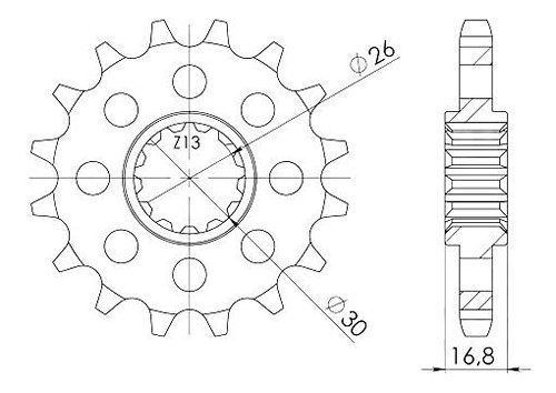 Supersprox Ritzel 530 - 14Z - feinverzahnt 26,0/30,0