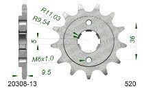 Supersprox Pinion 520 - 13Z - rough toothed 19,0/22,0