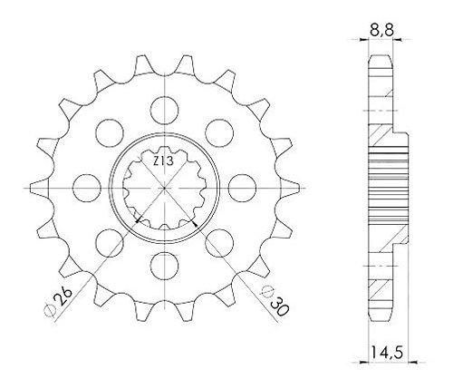 Supersprox Pinion 530 - 18Z - fine toothed 26,0/30,0