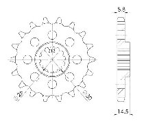 Supersprox Pinion 530 - 18Z - fine toothed 26,0/30,0