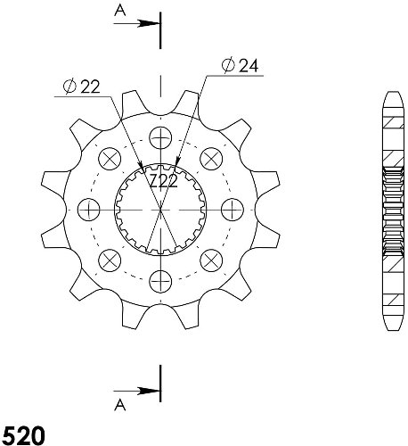 Supersprox pignone 520 - 11Z