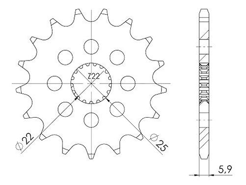 Supersprox Ritzel 520 - 12Z - feinverzahnt 22,0/24,0