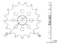 Supersprox Pinion 520 - 12Z - fine toothed 22,0/24,0