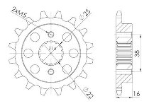 Supersprox Pinion 520 - 14Z - fine toothed 22,0/25,0