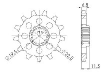 Supersprox Pinion 428 - 14Z - fine toothed 19,4/22,0