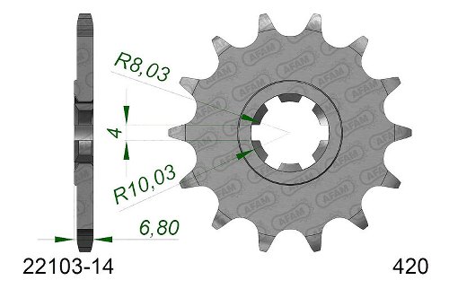 Supersprox Pinion 420 - 14Z