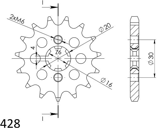 Supersprox Ritzel 428 - 17Z