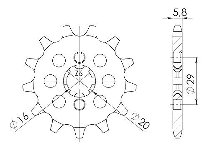 Supersprox Pinion 520 - 12Z - rough toothed 16,0/20,0