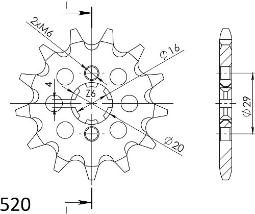 Supersprox Pinion 520 - 14Z