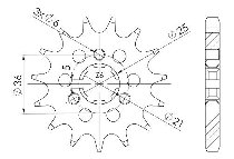 Supersprox Pinion 530 - 14Z - rough toothed 21,0/25,0