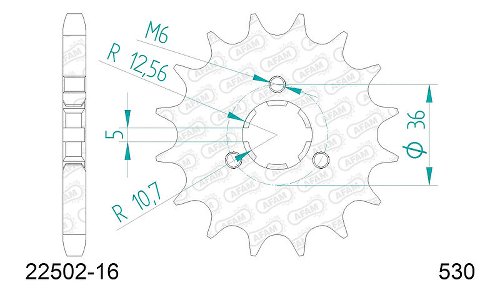 Supersprox pignone 530 - 16Z