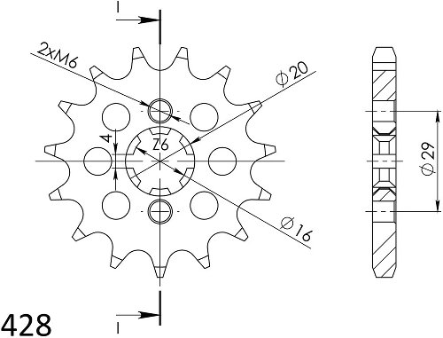 Supersprox Pinion 428 - 12Z