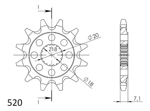 Supersprox pignone 520 - 11Z