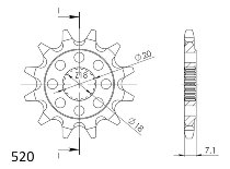 Supersprox pignon 520 - 11Z