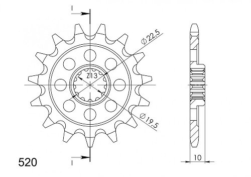 Supersprox pignone 520 - 11Z