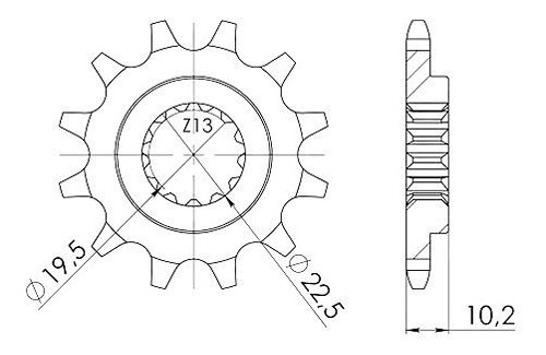 Supersprox Pinion 520 - 12Z - fine toothed 19,5/22,0