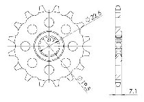 Supersprox Pinion 520 - 14Z - fine toothed 19,5/22,0