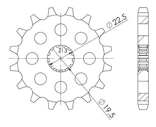 Supersprox Ritzel 530 - 15Z - feinverzahnt 19,5/22,0