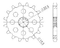 Supersprox Pinion 530 - 15Z - fine toothed 19,5/22,0