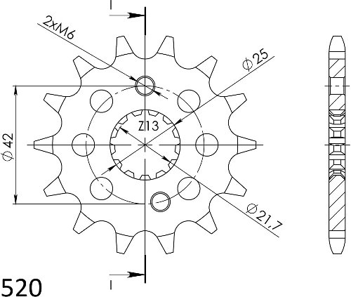 Supersprox pignon 520 - 15Z